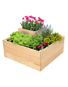Narożna skrzynia na warzywa warzywniak grządka drewniana 36x60x60 inspekt - product 2
