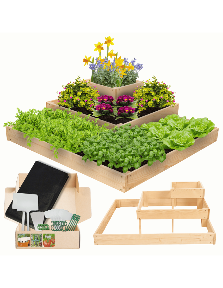Uprawowe skrzynie ogrodowe- Warzywniaki- skrzynia do uprawy - Skrzynia na warzywa narożnikowa warzywniak inspekt  27x90x90 GRATISY ECO - product b2b.wamar.biz 1