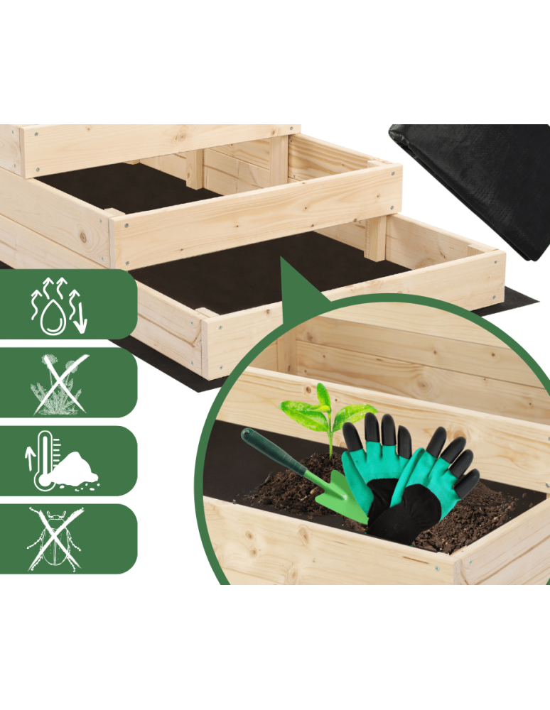 Uprawowe skrzynie ogrodowe- Warzywniaki- skrzynia do uprawy - Skrzynia na warzywa narożnikowa warzywniak inspekt  27x90x90 GRATISY ECO - product b2b.wamar.biz 7