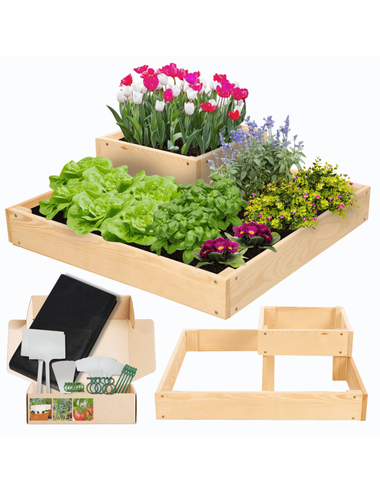 Uprawowe skrzynie ogrodowe- Warzywniaki- skrzynia do uprawy - Skrzynia na warzywa narożna skrzynie na warzywniak inspekt 18x60x60 EKO - product b2b.wamar.biz 1