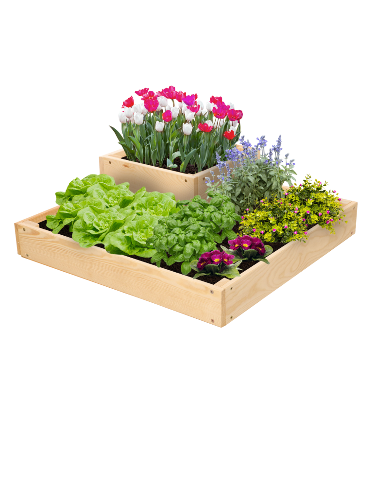 Uprawowe skrzynie ogrodowe- Warzywniaki- skrzynia do uprawy - Skrzynia na warzywa narożna skrzynie na warzywniak inspekt 18x60x60 EKO - produkt b2b.wamar.biz 2