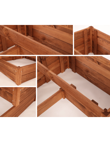 Grządki kaskadowe - Skrzynia na warzywa warzywniak grządka IMPREGNOWANY 36x80x80 INSPEKT EKO - product 6