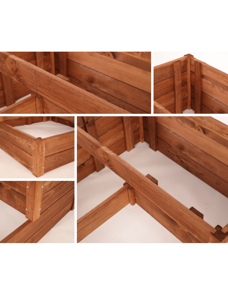 Grządki kaskadowe - Skrzynia na warzywa warzywniak grządka IMPREGNOWANY 36x80x80 INSPEKT EKO - product b2b.wamar.biz 6