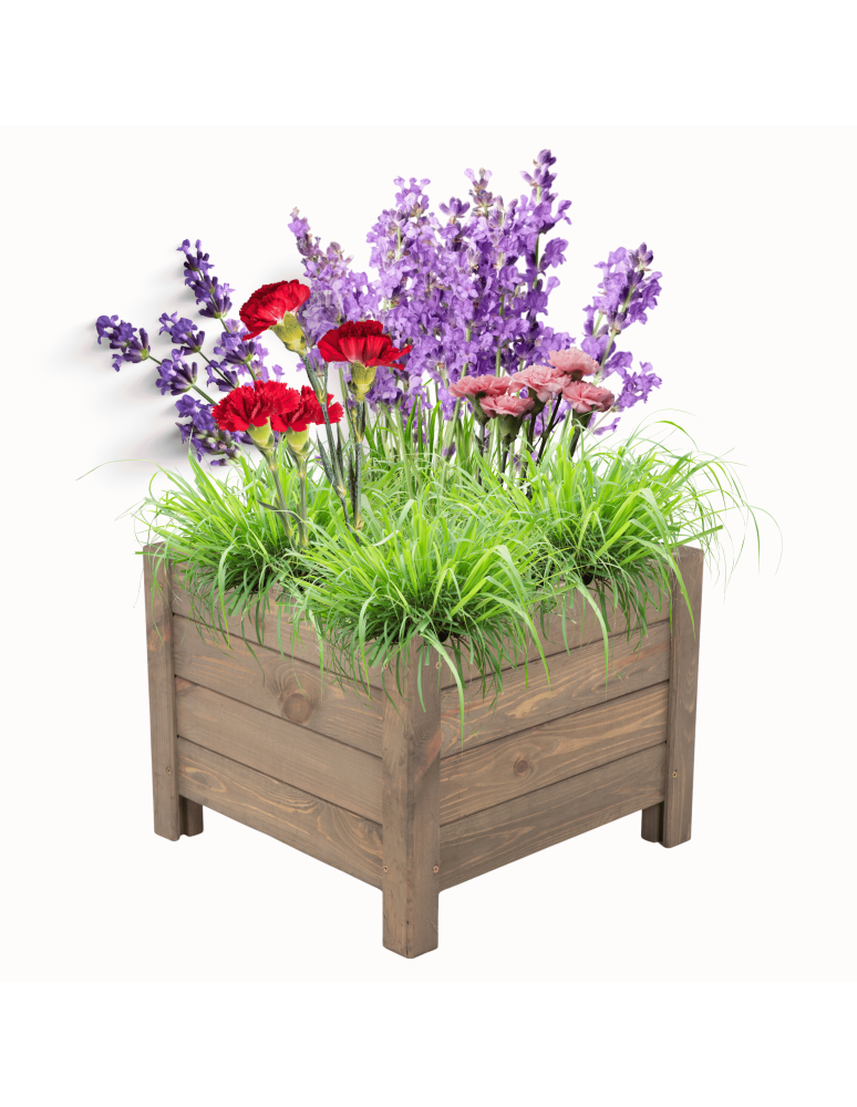 Duże donice ogrodowe- pergole - Drewniana donica ogrodowa doniczka skrzynka na kwiaty 31x40x40 na nogach - product b2b.wamar.biz 2