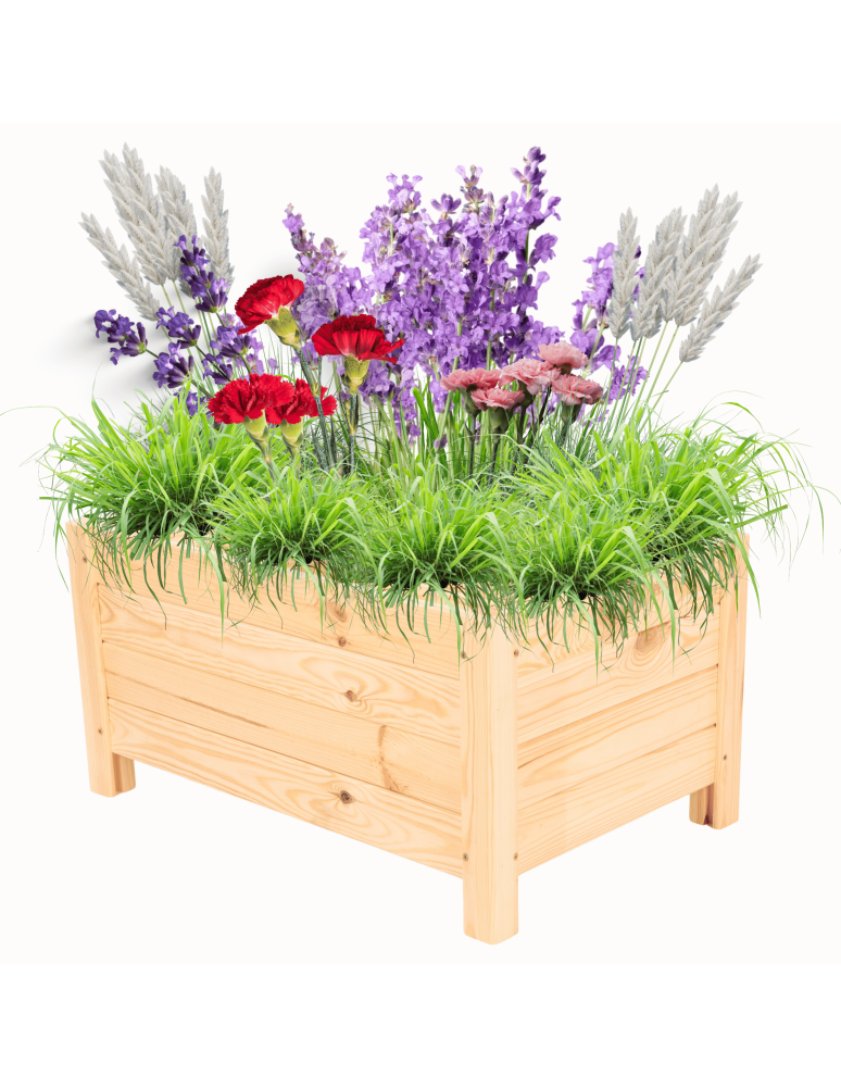 Duże donice ogrodowe- pergole - Drewniana donica ogrodowa doniczka skrzynka na kwiaty 31x60x40 na nogach - product b2b.wamar.biz 2