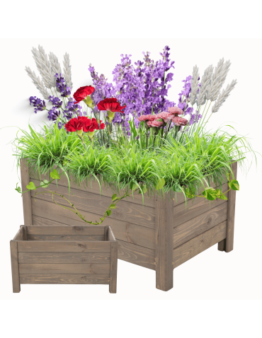 Drewniana donica ogrodowa doniczka skrzynka na kwiaty 31x60x40 na nogach