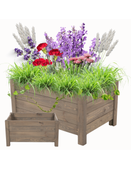 Drewniana donica ogrodowa doniczka skrzynka na kwiaty 31x60x40 na nogach