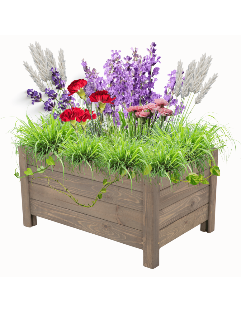 Duże donice ogrodowe- pergole - Drewniana donica ogrodowa doniczka skrzynka na kwiaty 31x60x40 na nogach - product b2b.wamar.biz 2