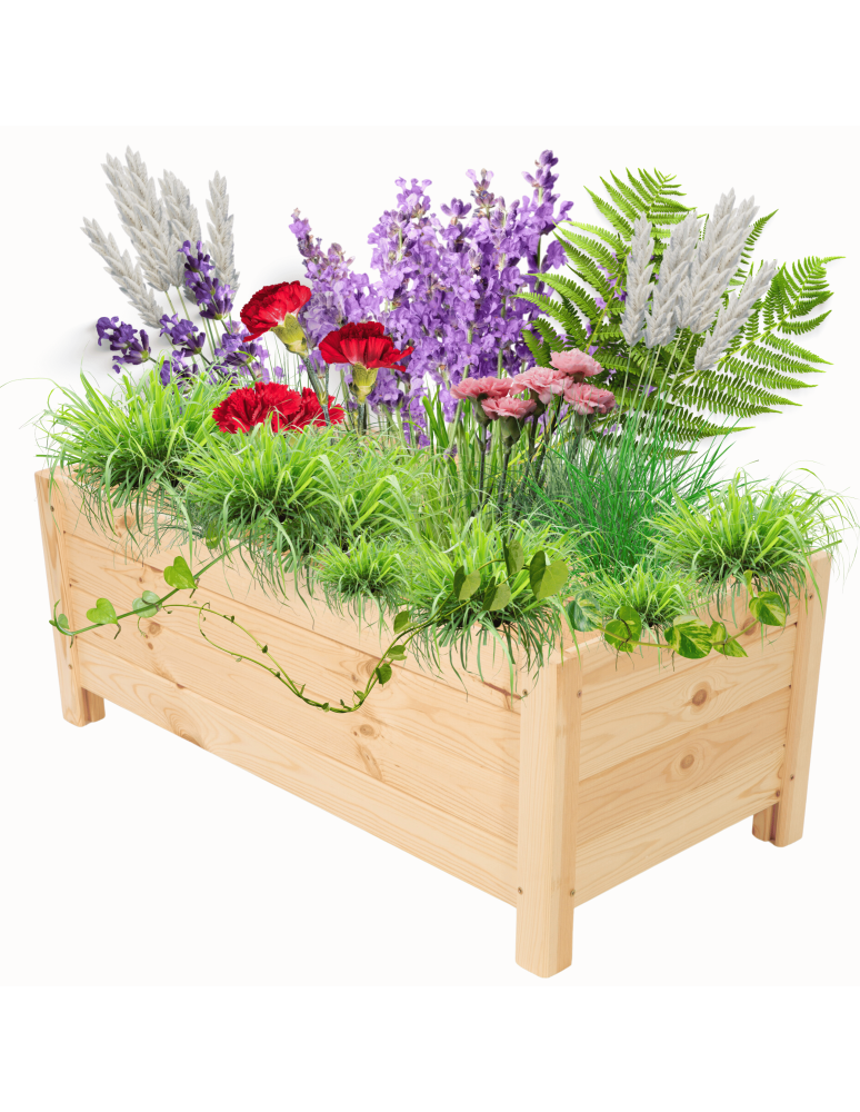 Duże donice ogrodowe- pergole - Drewniana donica ogrodowa doniczka skrzynka na kwiaty 31x80x40 na nogach - product b2b.wamar.biz 2