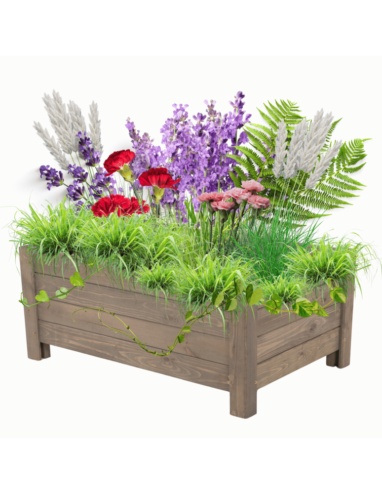 Duże donice ogrodowe- pergole - Drewniana donica ogrodowa doniczka skrzynka na kwiaty 31x80x40 na nogach - product b2b.wamar.biz 2