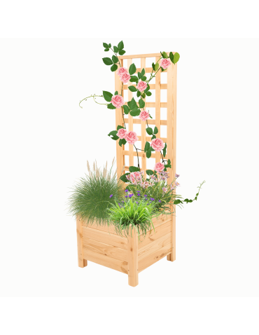 Drewniana pergola ogrodowa doniczka skrzynka na kwiaty 116x40x40 na nogach - product 2