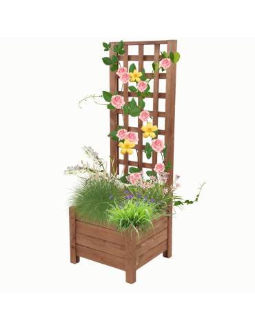 Drewniana pergola ogrodowa doniczka skrzynka na kwiaty 116x40x40 EKO - product 2