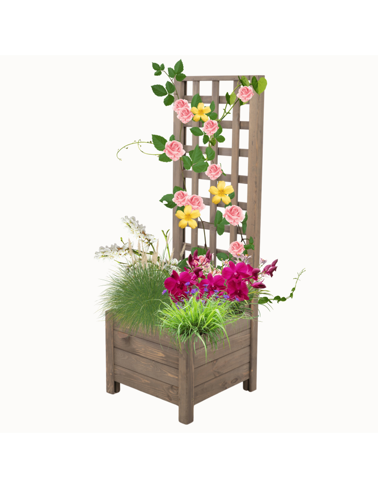 Duże donice ogrodowe- pergole - Drewniana pergola ogrodowa doniczka skrzynka na kwiaty 116x40x40 na nogach - product b2b.wamar.biz 2