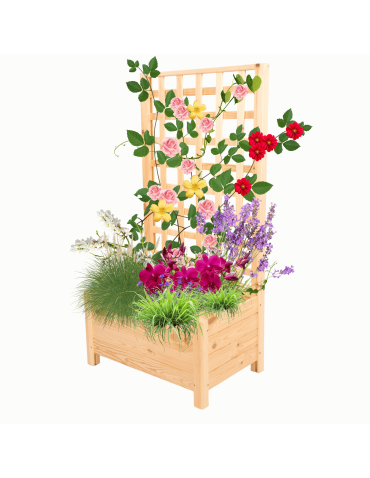 Drewniana pergola ogrodowa doniczka skrzynka na kwiaty 116x60x40 na nogach - product 2