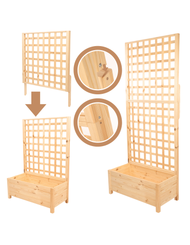 Duże donice ogrodowe- pergole - Drewniana pergola ogrodowa doniczka skrzynka na kwiaty 116x60x40 EKO - product 8