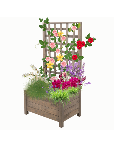 Drewniana pergola ogrodowa doniczka skrzynka na kwiaty 116x60x40 na nogach - product 2