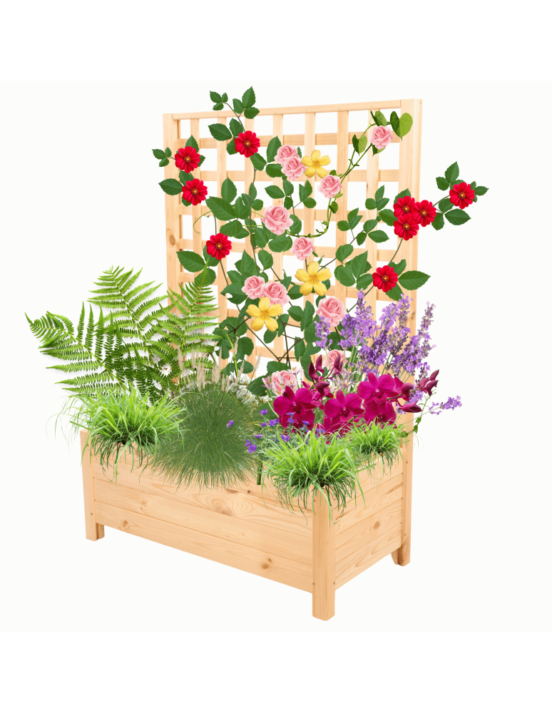 Duże donice ogrodowe- pergole - Drewniana pergola ogrodowa doniczka skrzynka na kwiaty 116x80x40 na nogach - product b2b.wamar.biz 2