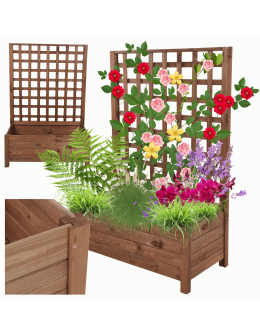 Drewniana pergola ogrodowa doniczka skrzynka na kwiaty 116x80x40 na nogach