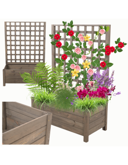 Drewniana pergola ogrodowa doniczka skrzynka na kwiaty 116x80x40 EKO