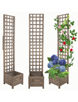 Pergola drewniana wysoka doniczka skrzynka na kwiaty 190x40x40 na nogach