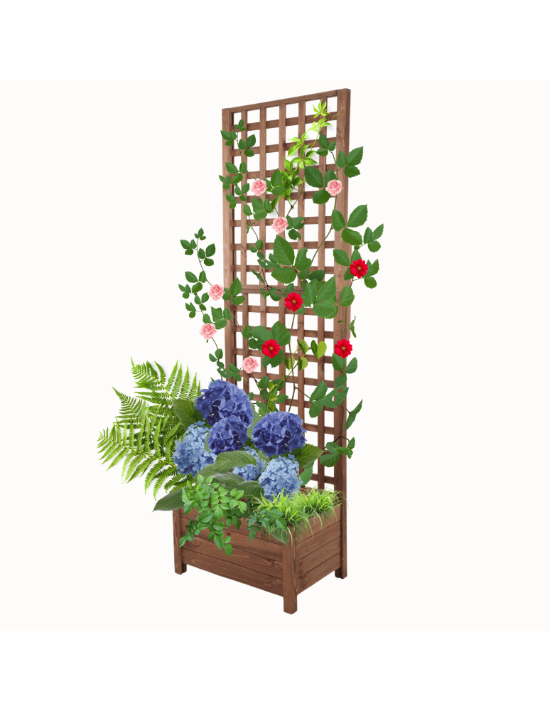 Duże donice ogrodowe- pergole - Pergola drewniana wysoka doniczka skrzynka na kwiaty 190x60x40 EKO - product b2b.wamar.biz 2