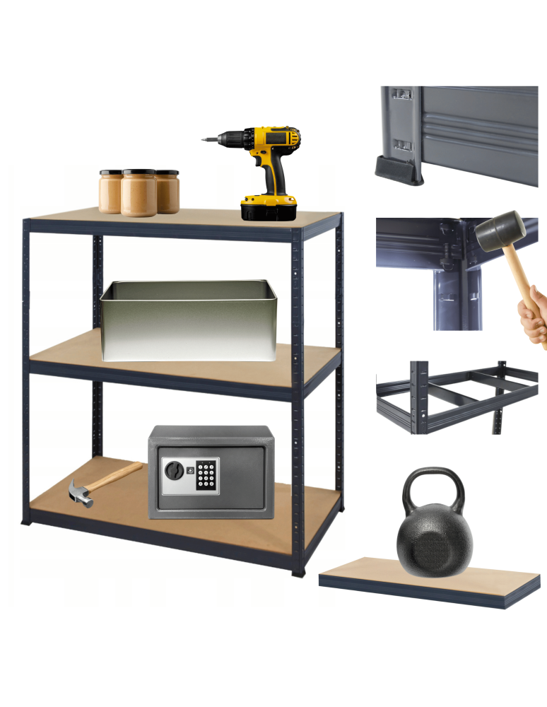 Helios Premium - Regał metalowy Premium HELIOS 106x150x30cm 3Px175kg - product b2b.wamar.biz 1