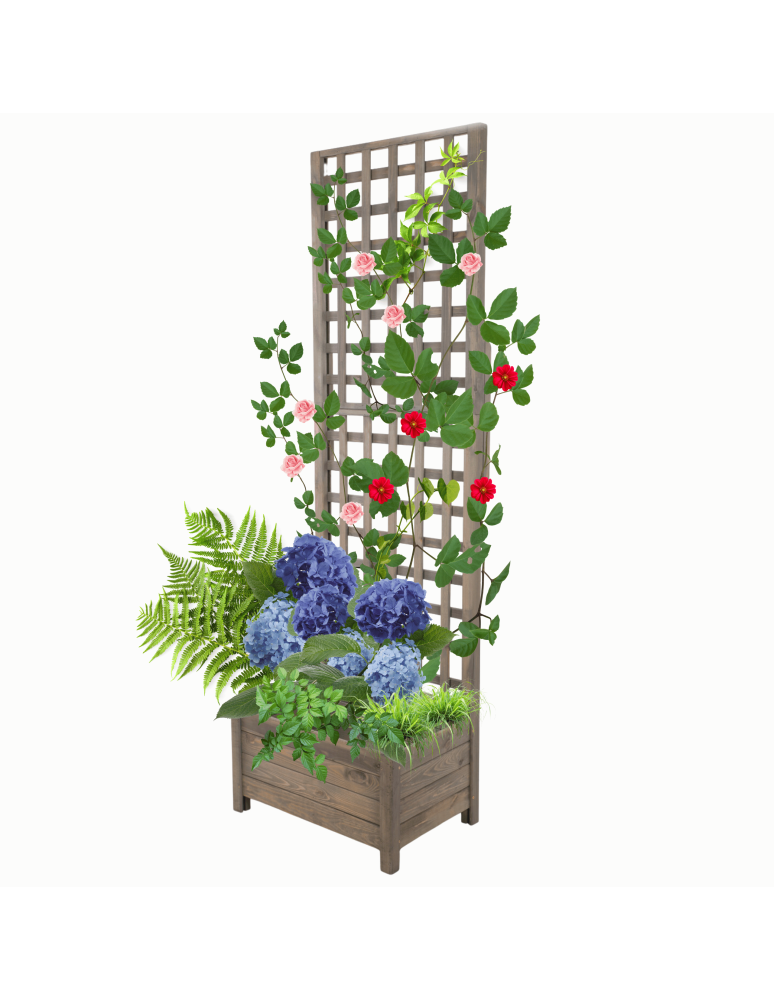 Duże donice ogrodowe- pergole - Pergola drewniana wysoka doniczka skrzynka na kwiaty 190x60x40 na nogach - product b2b.wamar.biz 2