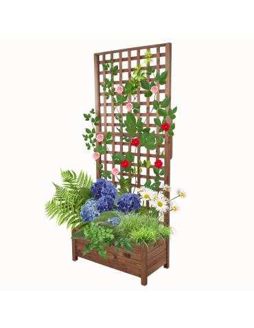 Pergola drewniana wysoka doniczka skrzynka na kwiaty 190x80x40 na nogach - product 2