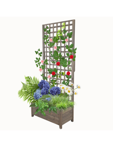 Pergola drewniana wysoka doniczka skrzynka na kwiaty 190x80x40 EKO - product 2