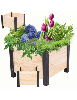 Drewniana donica ogrodowa doniczka skrzynka na kwiaty 31x40x40 na nogach