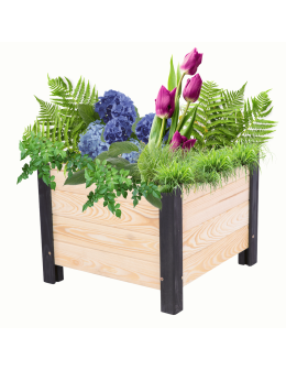 Drewniana donica ogrodowa doniczka skrzynka na kwiaty 31x40x40 na nogach - product 2