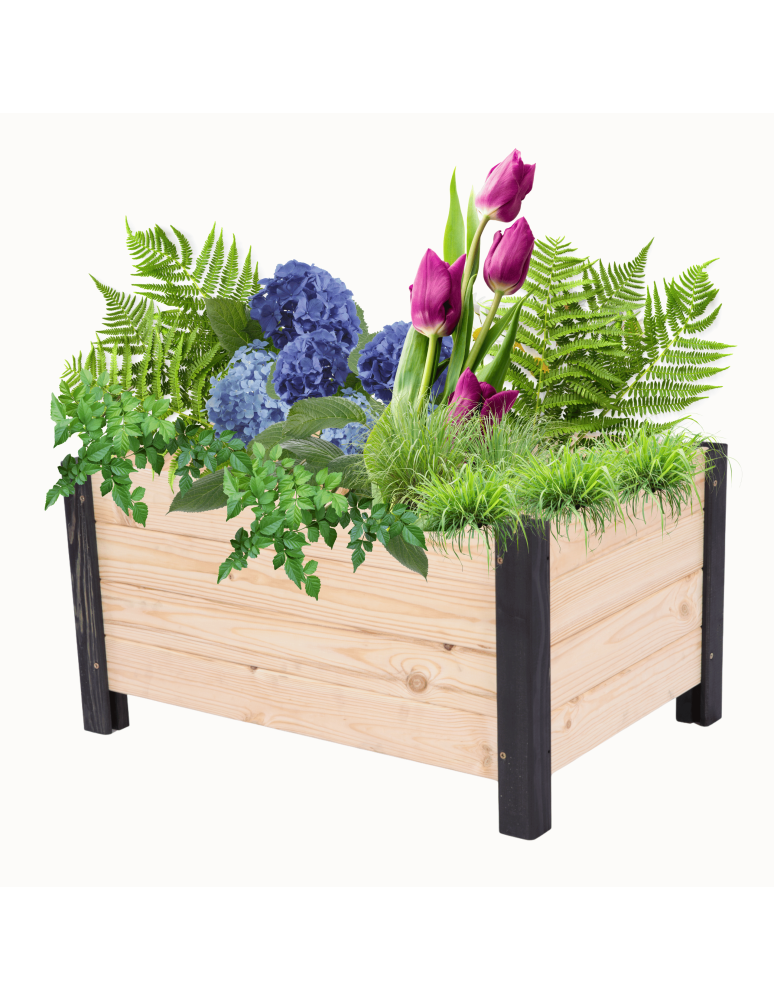 Duże donice ogrodowe- pergole - Drewniana donica ogrodowa doniczka skrzynka na kwiaty 31x60x40 na nogach - product b2b.wamar.biz 2