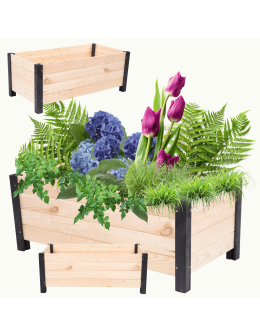 Drewniana donica ogrodowa doniczka skrzynka na kwiaty 31x80x40 na nogach