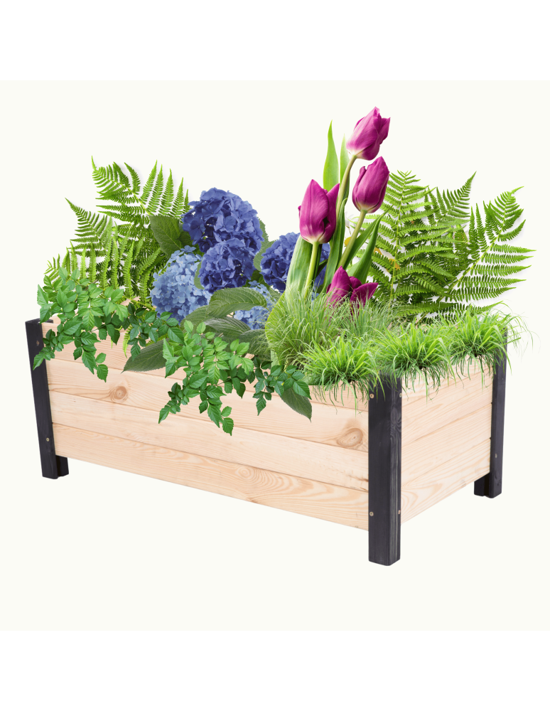 Duże donice ogrodowe- pergole - Drewniana donica ogrodowa doniczka skrzynka na kwiaty 31x80x40 na nogach - product b2b.wamar.biz 2