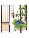 Drewniana pergola ogrodowa doniczka skrzynka na kwiaty 116x40x40 na nogach