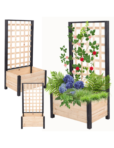 Drewniana pergola ogrodowa doniczka skrzynka na kwiaty 116x60x40 na nogach