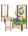 Drewniana pergola ogrodowa doniczka skrzynka na kwiaty 116x60x40 na nogach