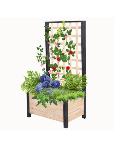 Drewniana pergola ogrodowa doniczka skrzynka na kwiaty 116x60x40 na nogach - product 2