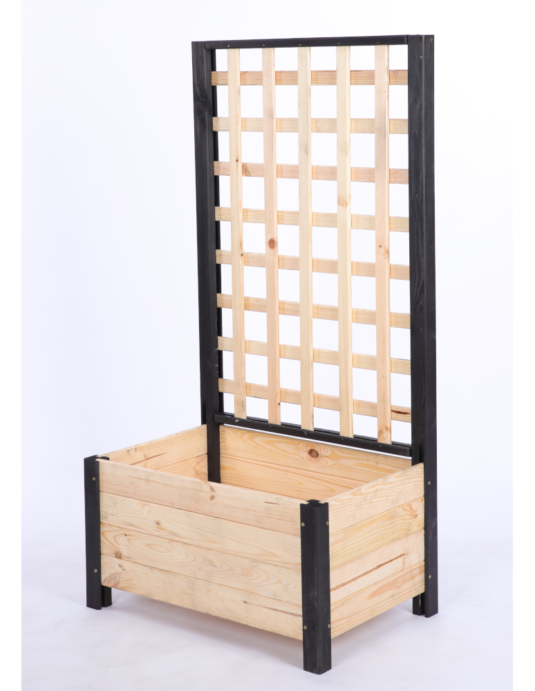 Duże donice ogrodowe- pergole - Drewniana pergola ogrodowa doniczka skrzynka na kwiaty 116x60x40 na nogach - product b2b.wamar.biz 3