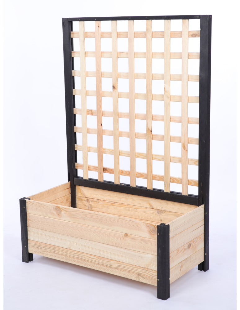 Duże donice ogrodowe- pergole - Drewniana pergola ogrodowa doniczka skrzynka na kwiaty 116x80x40 EKO - product b2b.wamar.biz 3