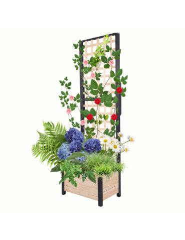 Pergola drewniana wysoka doniczka skrzynka na kwiaty 190x60x40 na nogach - product 2