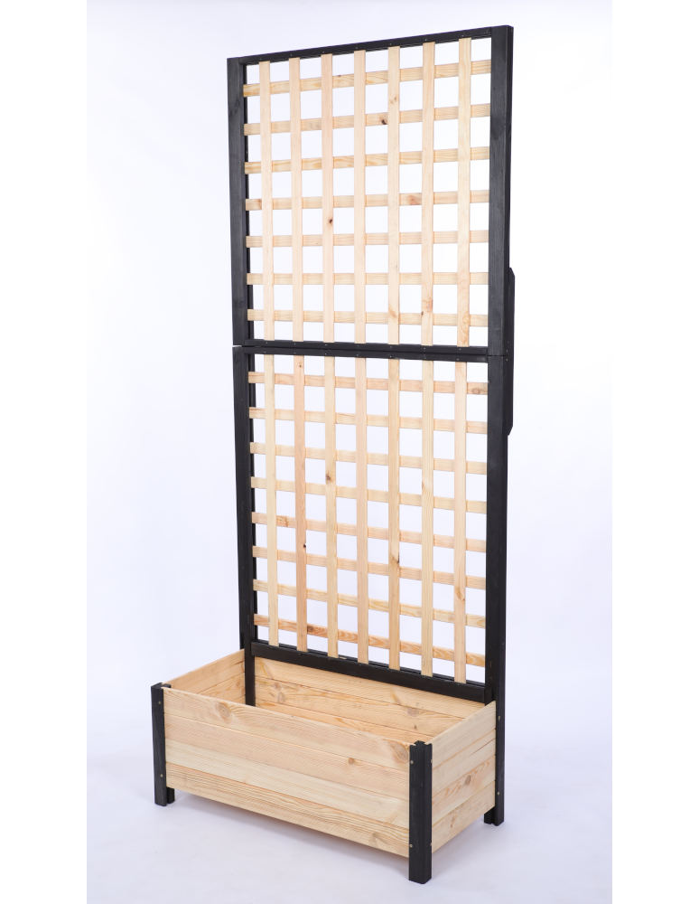 Duże donice ogrodowe- pergole - Pergola drewniana wysoka doniczka skrzynka na kwiaty 190x80x40 EKO - produkt b2b.wamar.biz 3