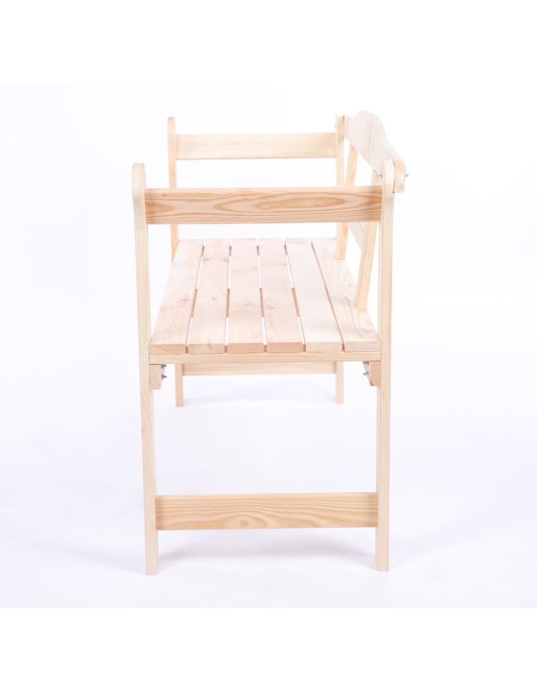 Stoły i ławki - Ławka ogrodowa drewniana z oparciem podłokietniki dwuosobowa IMPREGNOWANA - produkt b2b.wamar.biz 3