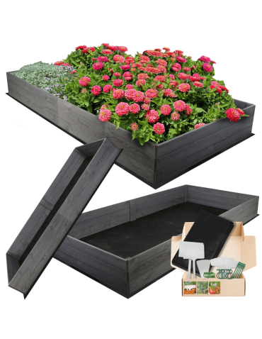 Uprawowe skrzynie ogrodowe- Warzywniaki- skrzynia do uprawy - Skrzynia na warzywa skrzynie na warzywniak inspekt donica grządka 27x160x100 - produkt 5