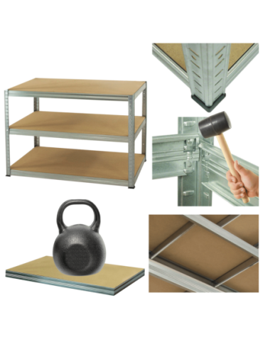 Magazynowe regały metalowe - Regał metalowy ocynk HELIOS 90x180x45cm 3Px175kg - produkt 17