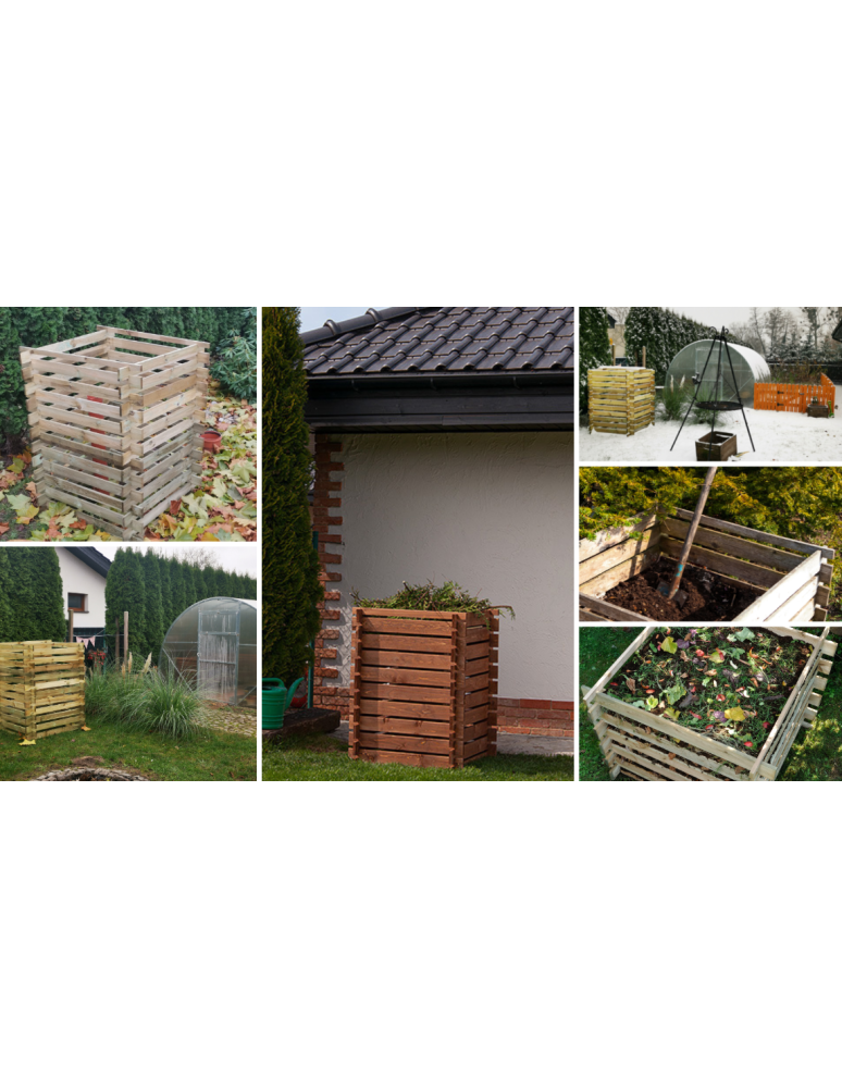 Drewniane kompostowniki ogrodowe – kompostowniki- cena na każdą kieszeń - Drewniany kompostownik MODUŁOWY siatka na ptaki kompostownik ogrodowy EKO - product b2b.wamar.biz 8