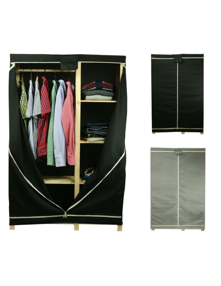 Pokrowce i Futerały - Pokrowiec na regał garderobę RG-5 /170X110X38/ Czarny - product b2b.wamar.biz 1