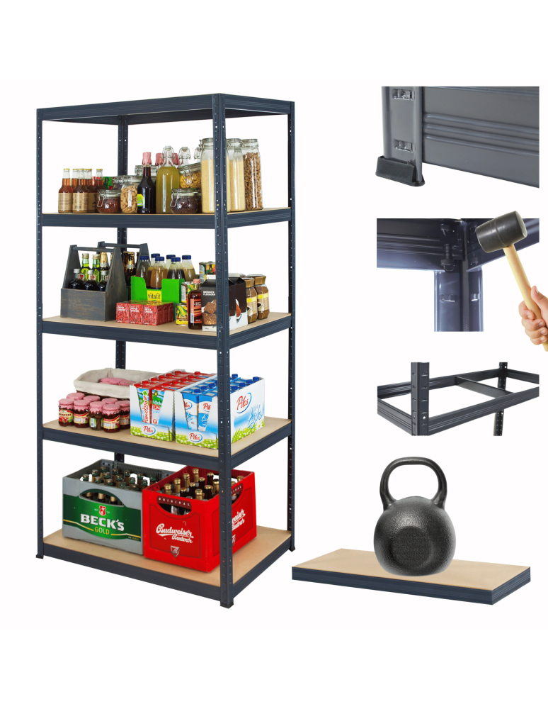 Helios Premium - Regał metalowy Premium HELIOS 180x75x45cm 5Px175kg .:. - produkt b2b.wamar.biz 1