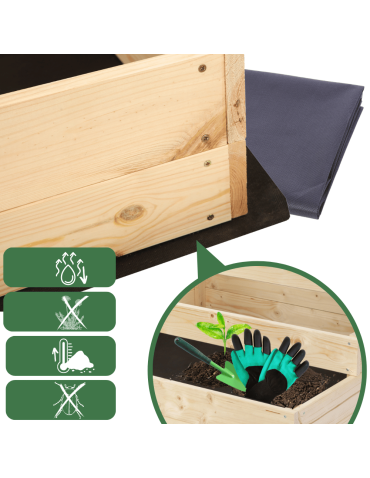 Uprawowe skrzynie ogrodowe- Warzywniaki- skrzynia do uprawy - Skrzynia na warzywa skrzynie na warzywniak inspekt donica grządka 18x100x80 - product 8