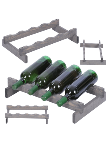 Stojak na wino regał modułowy na butelki 1x4 but WĄSKI ECO BEZ NARZĘDZI